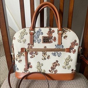 Disney Dooney & Bourke Mickey Mouse Animal Kingdom Zip Satchel